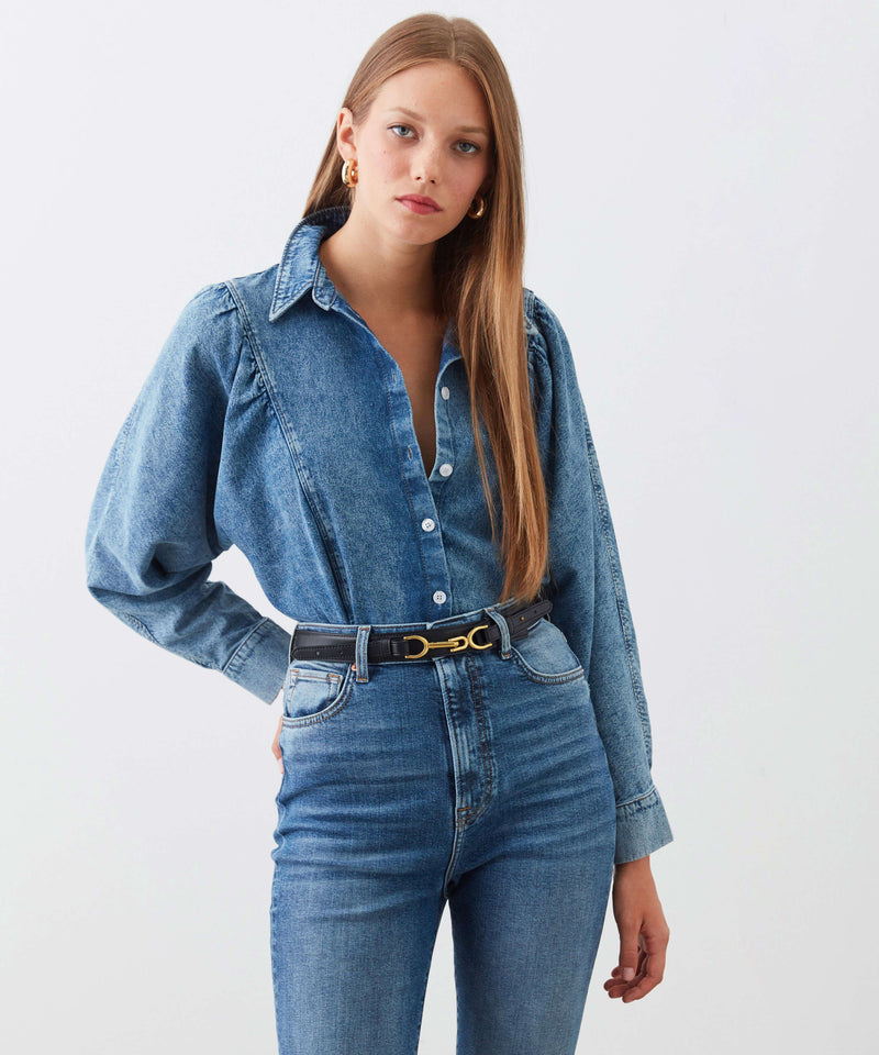 Ipekyol Denim Long Sleeve Shirt Indigo