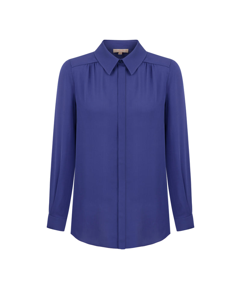 Machka Comfy Cut Silk Shirt Purple