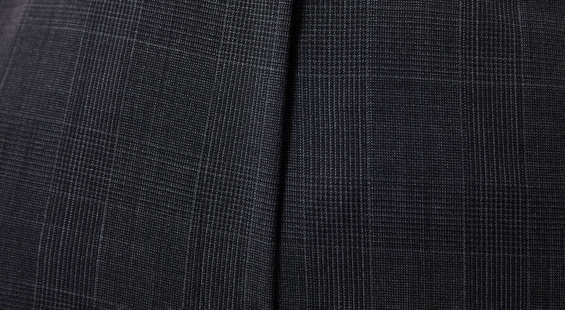 Machka Plaid Pattern Wide Cut Trouser Anthracite