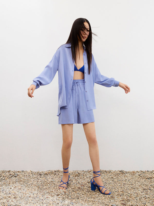 Nocturne Flowy Oversize Shirt Blue