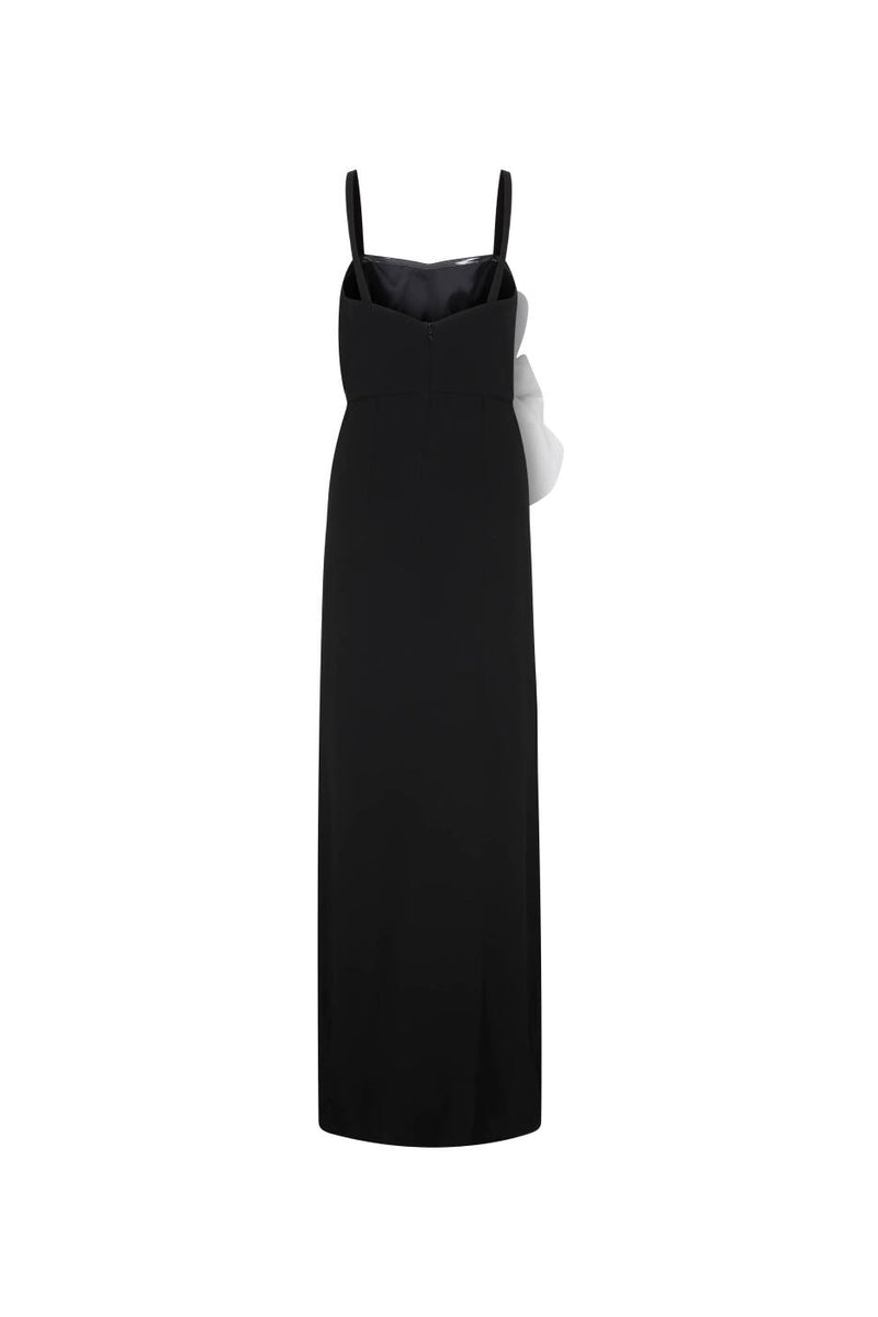 Roman Strap Square Neck Maxi Dress Black